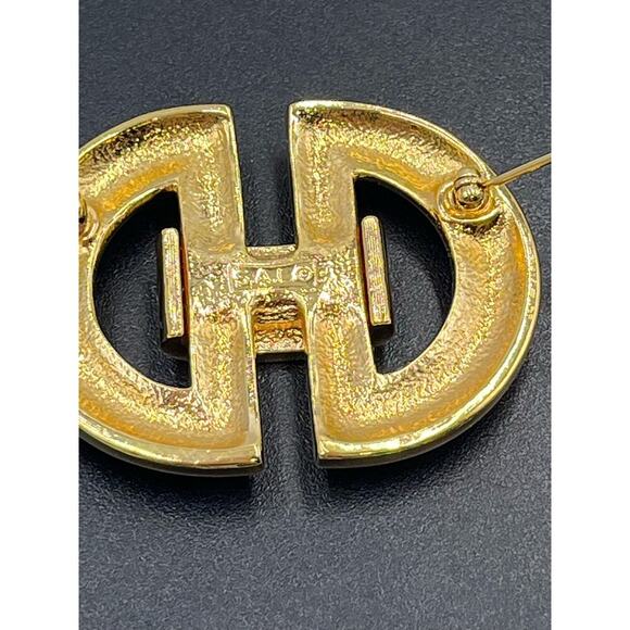 Swarovski SAL vintage Black Enamel Clear Crystals Buckle Art Deco Brooch - Picture 7 of 14